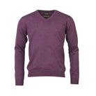 Laksen Sussex V-Neck Merino Mens Jumper - Heather - William Powell