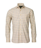 Laksen Tommy Mens Tattersall Shirt - Orange/Sand/Navy - William Powell