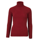 Laksen Westminster Ladies Lambswool Roll Neck - Wine - William Powell