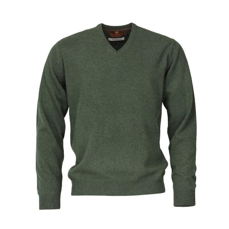 Laksen Yates V Neck Jumper - Forester - William Powell