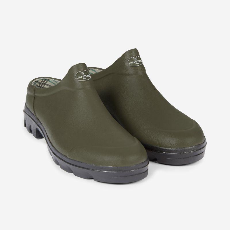 Le Chameau Crocus Sabot Jersey Lined Shoe - Vert Chameau - William Powell
