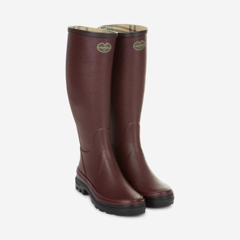 Le Chameau Giverny Jersey Lined Ladies Boot - Cherry - William Powell