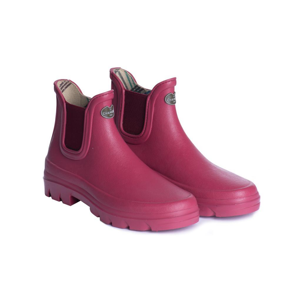 Le Chameau Iris Chelsea Jersey Lined Ladies Wellington Boot - Rose - William Powell