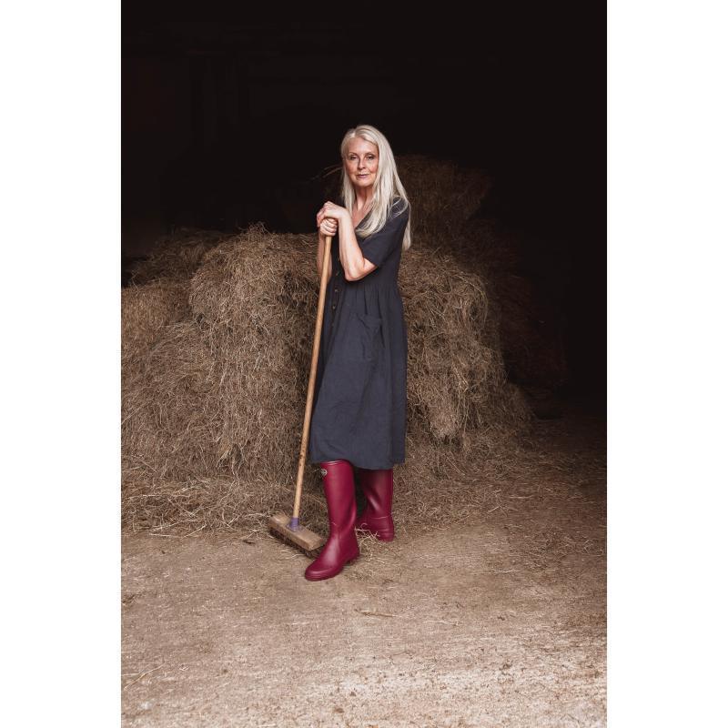 Le Chameau Iris Jersey Lined Ladies Wellington Boots - Rouge - William Powell
