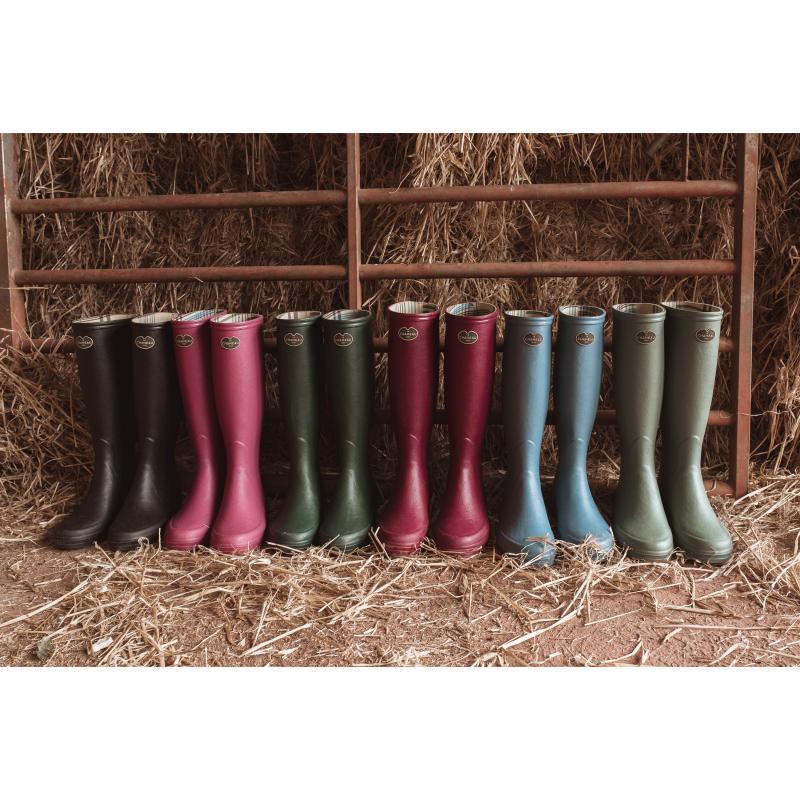 Le Chameau Iris Jersey Lined Ladies Wellington Boots - Vert Clair - William Powell