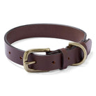 Le Chameau Leather Dog Collar - Marron Fonce - William Powell