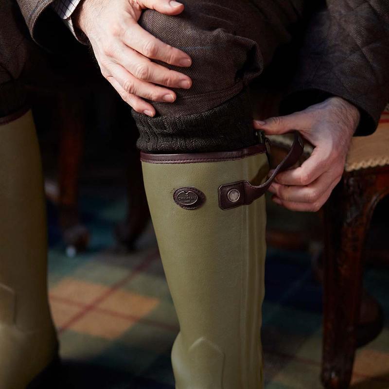 Le Chameau MENS Prestige Chasseur Leather Wellington Boots - Vert Vierzon - William Powell