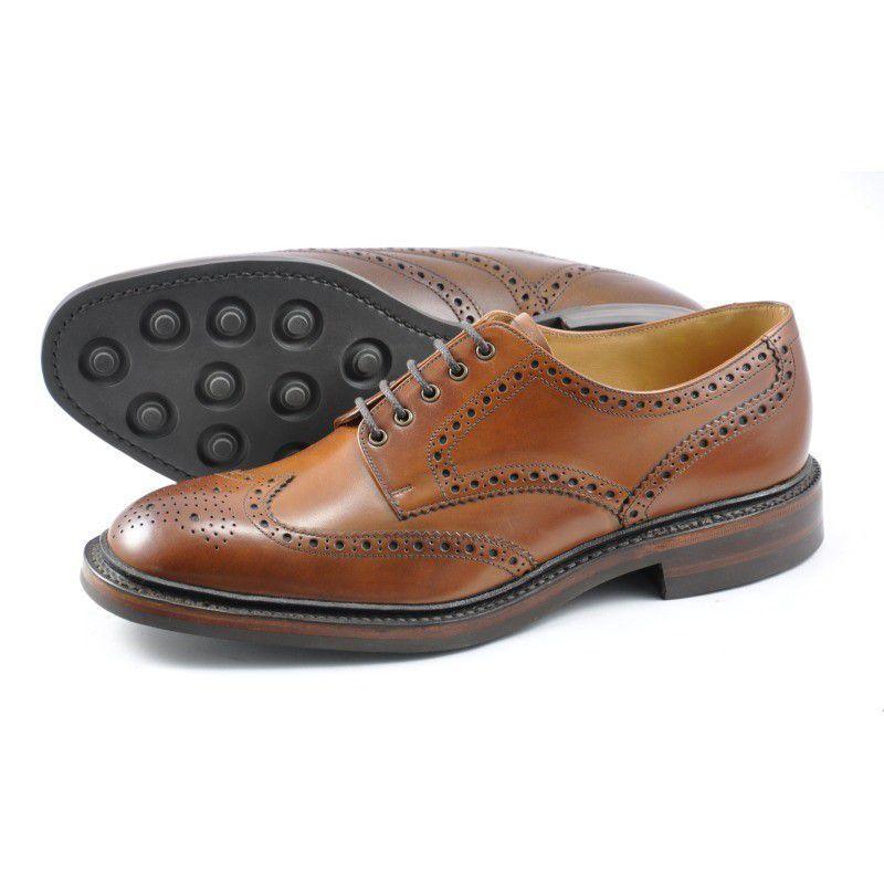 Loake Chester Leather Brogue - Mahogany Leather - William Powell