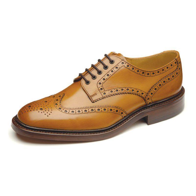 Loake Chester Mens Leather Brogue - Tan Leather - William Powell