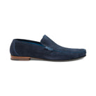 Loake Nicholson Mens Suede Moccasin - Navy Suede - William Powell