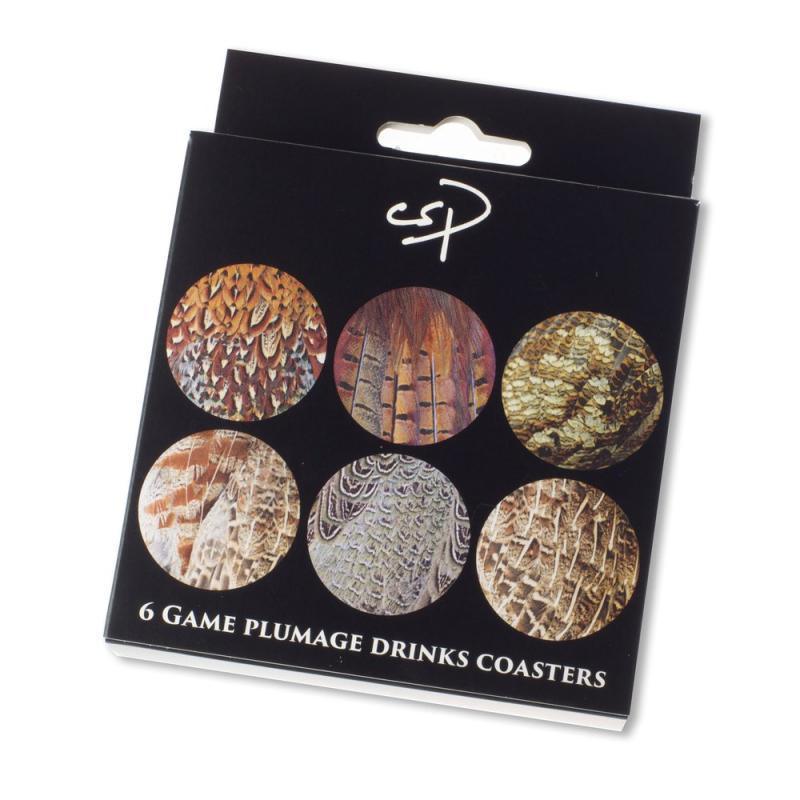 Mixed Game Plumage Drinks Coasters - Pack of 6 - William Powell
