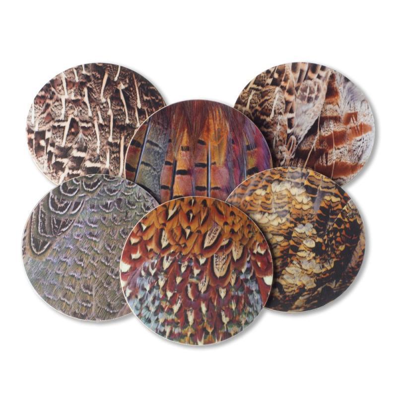 Mixed Game Plumage Drinks Coasters - Pack of 6 - William Powell