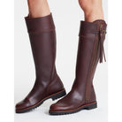 Penelope Chilvers Standard Tassel Ladies Leather Boot - Conker - William Powell