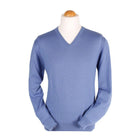 Peter Scott Ballater V Neck Merino Jumper - Lagoon - William Powell