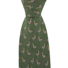 Pure Silk Tie Grouse - Green - William Powell