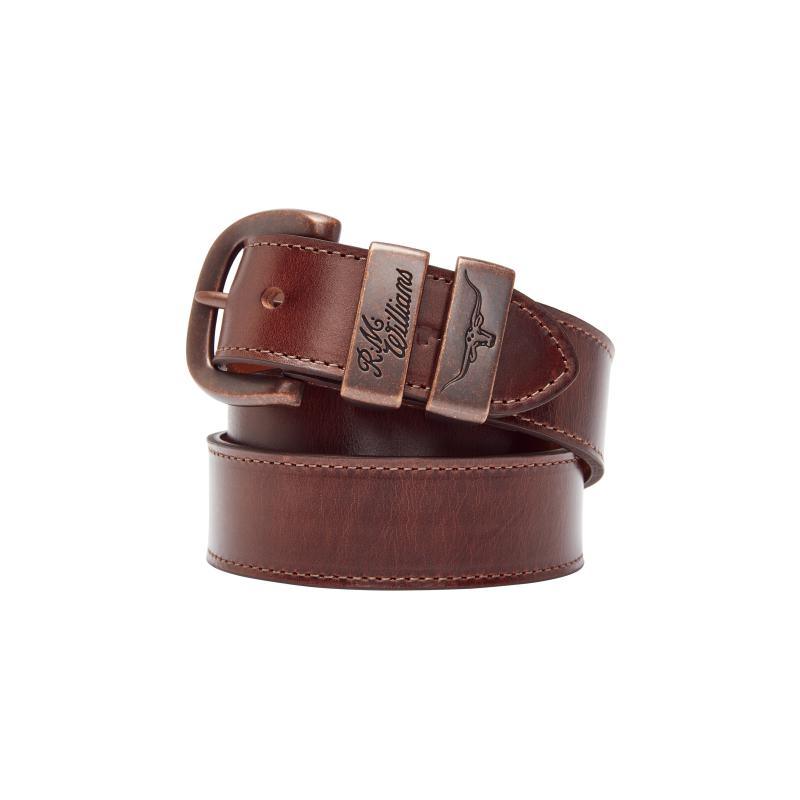 R.M.Williams Drover 1 1/2" Mens Belt - Mid Brown - William Powell