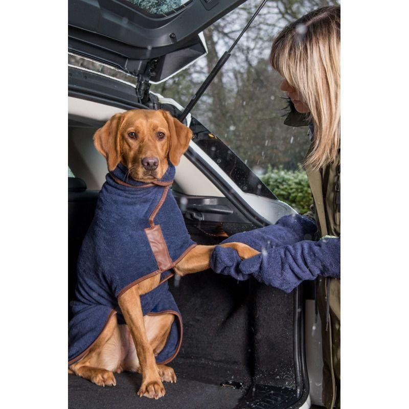 Ruff and Tumble Country Dog Drying Coat - Navy - William Powell