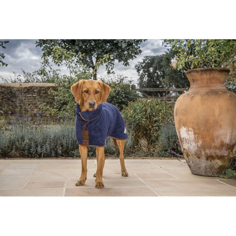 Ruff and Tumble Country Dog Drying Coat - Navy - William Powell