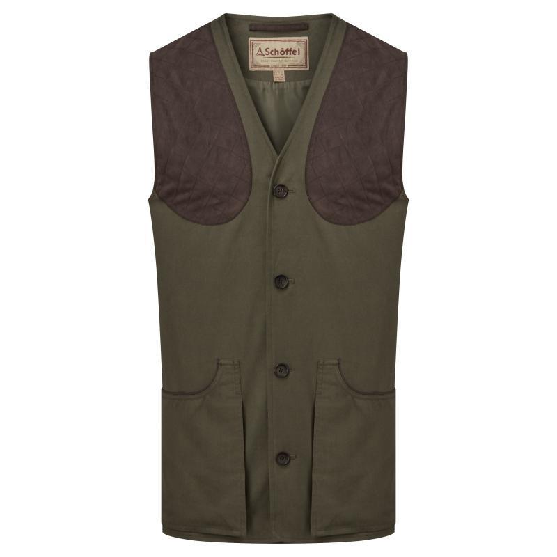 Schoffel All Seasons Mens Shooting Vest - Dark Olive - William Powell