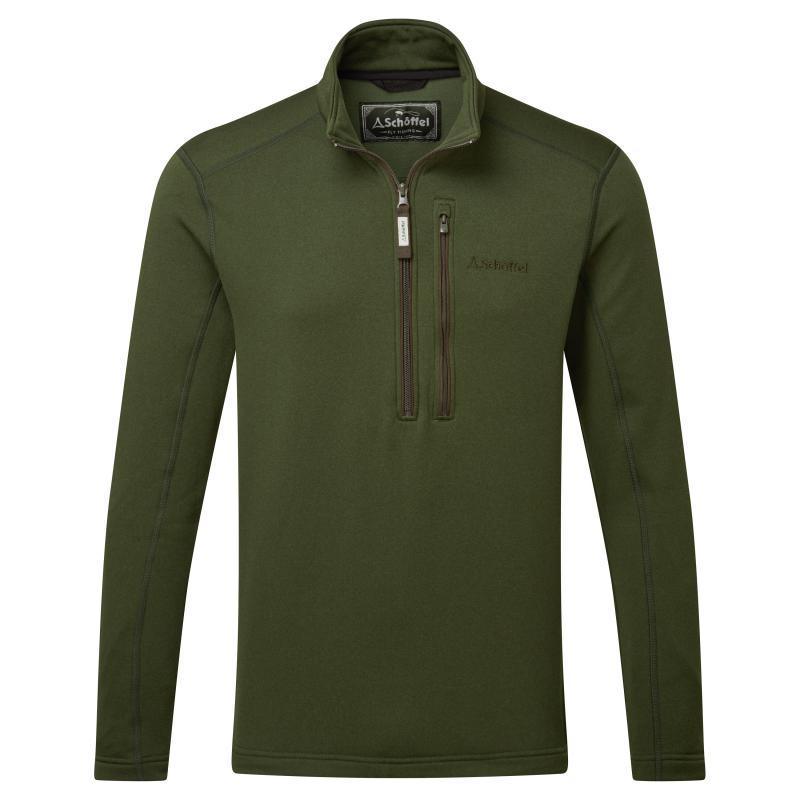 Schoffel Annan Technical 1/4 Zip Mens Top - Loden - William Powell