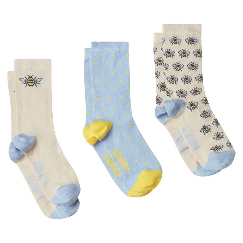 Schoffel Bamboo Ladies Socks (Box of 3) 4-7 UK - Bee Print - William Powell