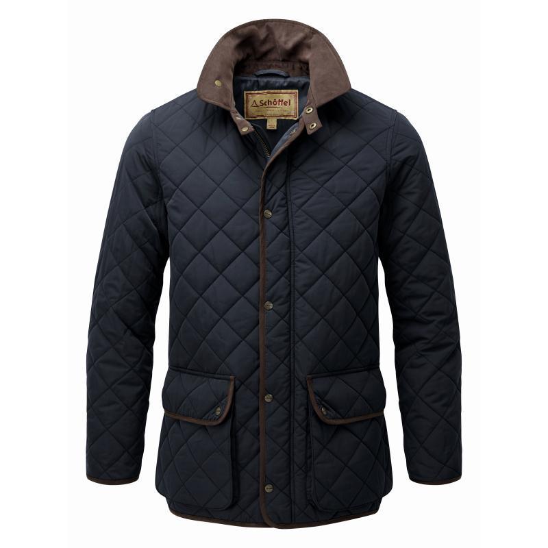 Schoffel Barrowden Mens Quilted Jacket - Midnight - William Powell