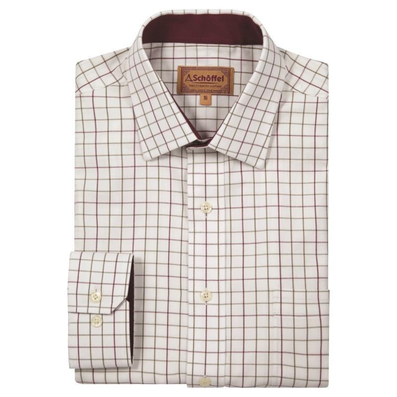 Schoffel Burnham Tattersall Shirt - Ruby Check - William Powell