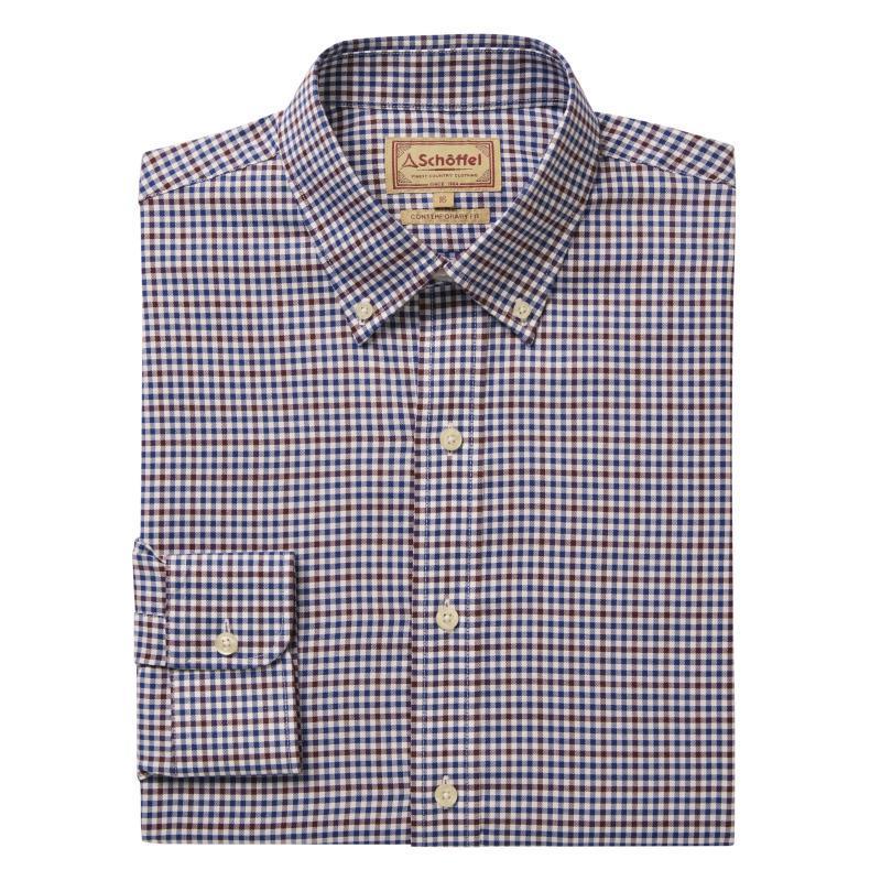 Schoffel Burnsall Shirt - Navy/Fig Micro - William Powell