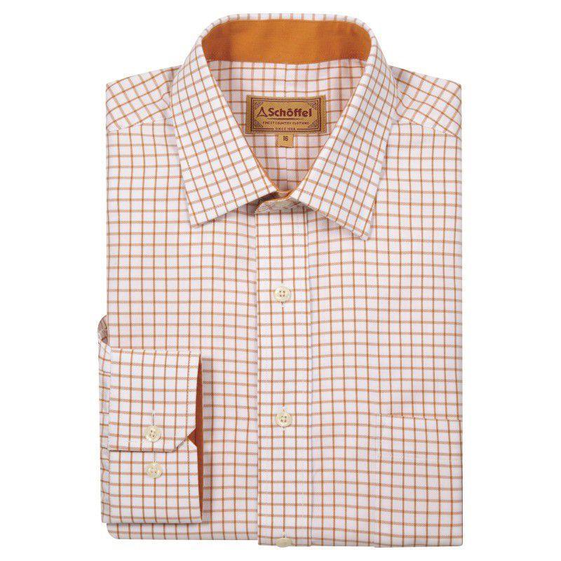 Schoffel Cambridge Cotton Check Shirt - Ochre - William Powell