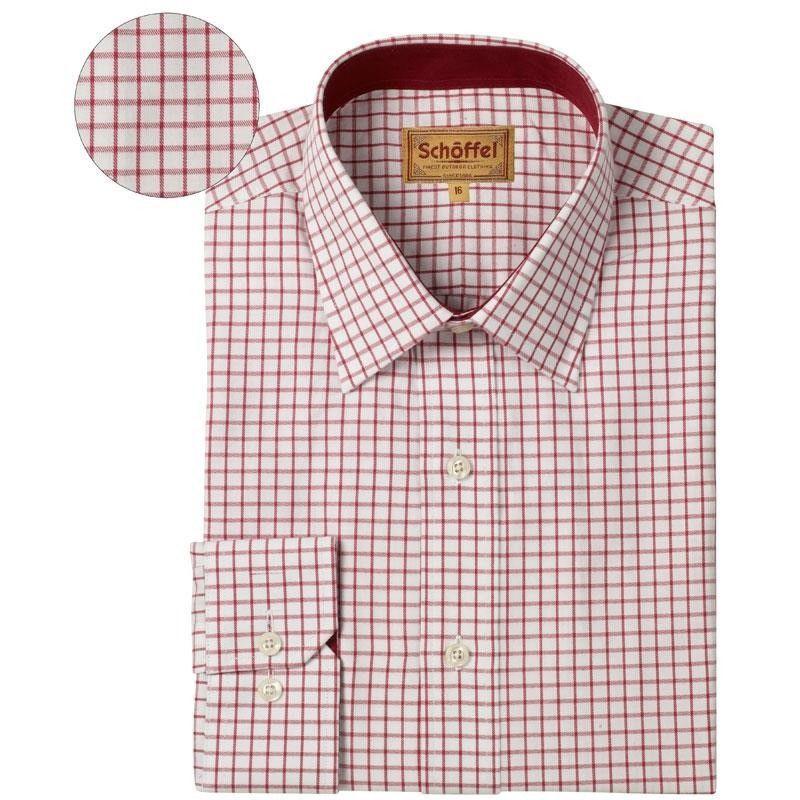 Schoffel Cambridge Cotton Check Shirt - Red - William Powell