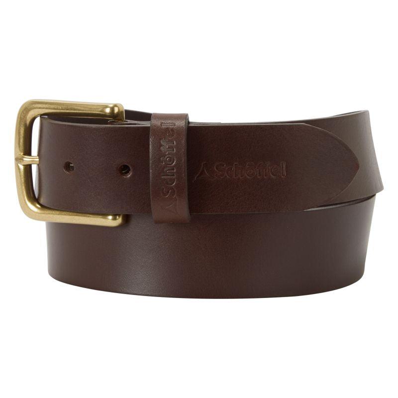 Schoffel Castleton Mens Leather Belt - Dark Brown - William Powell
