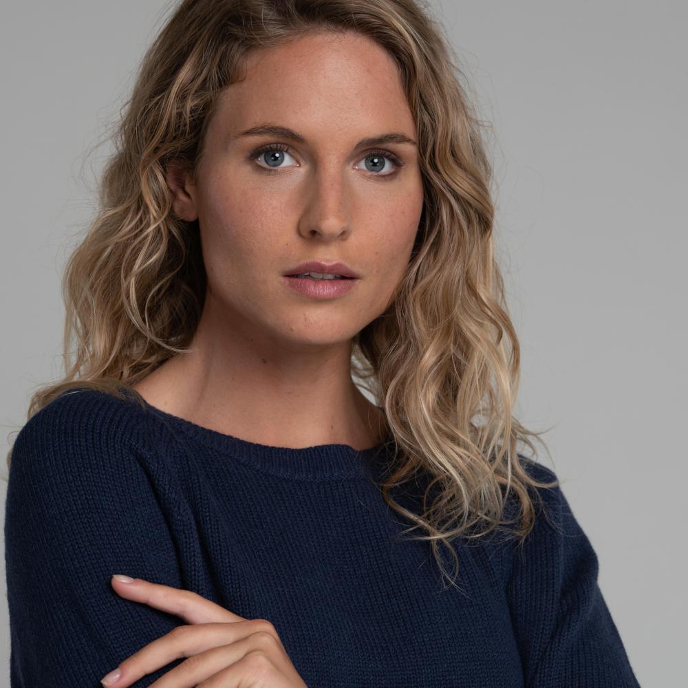 Schoffel Cornwall Cotton Crew Ladies Jumper - Washed Navy - William Powell