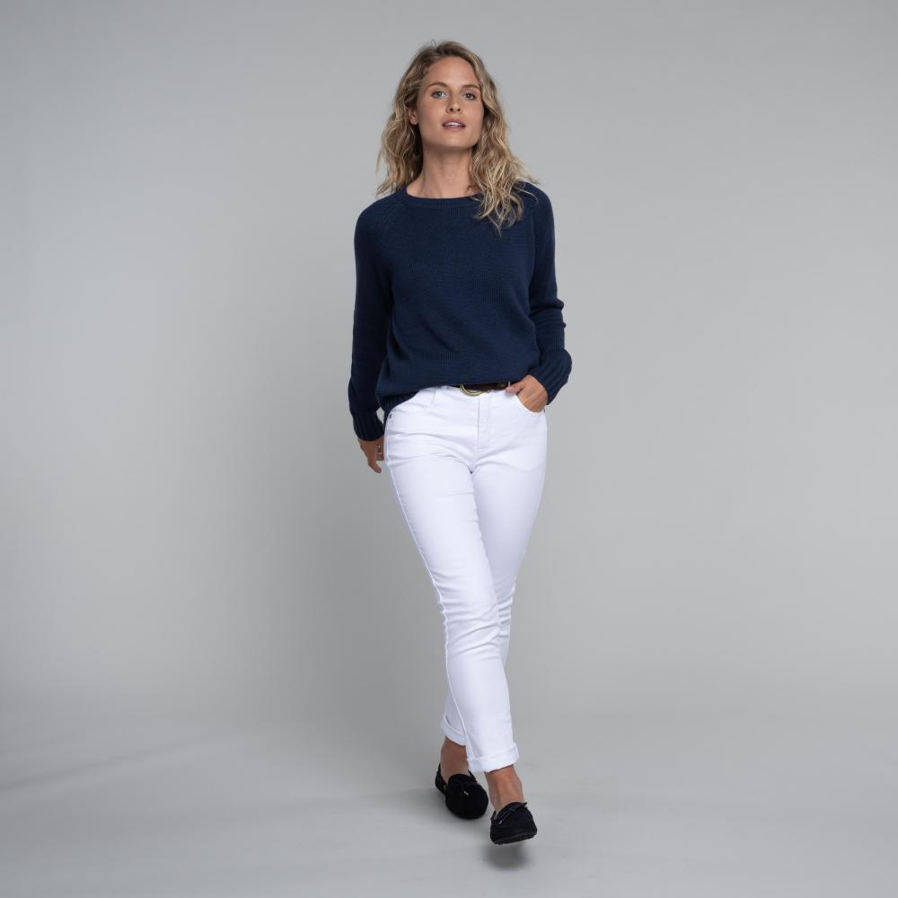 Schoffel Cornwall Cotton Crew Ladies Jumper - Washed Navy - William Powell