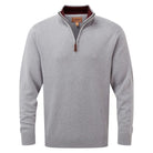 Schoffel Cotton Cashmere 1/4 Zip Mens Jumper - Grey - William Powell