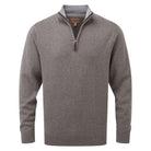 Schoffel Cotton Cashmere 1/4 Zip Mens Jumper - Mole - William Powell