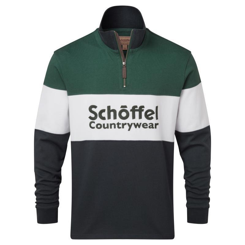 Schoffel Exeter Heritage 1/4 Zip Jumper - Navy - William Powell