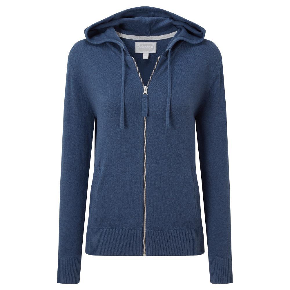 Schoffel Fowey Ladies Knitted Leisure Hoodie - French Navy - William Powell