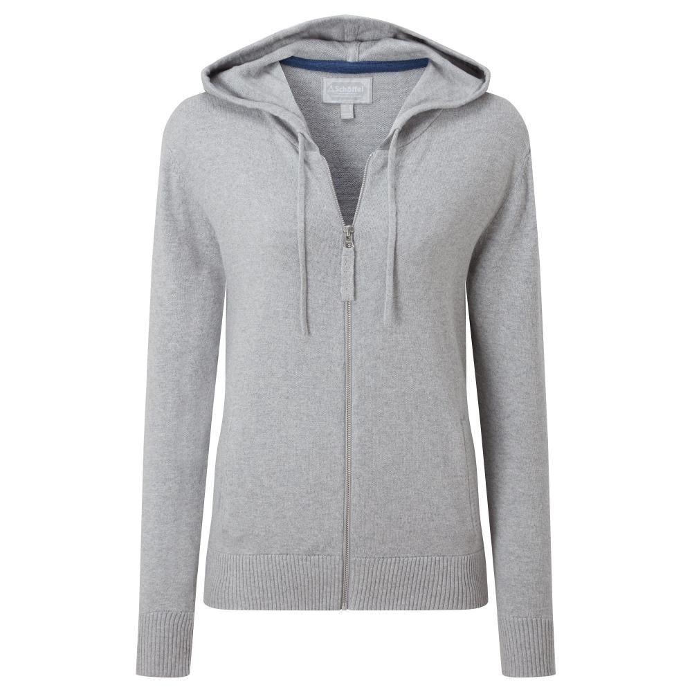 Schoffel Fowey Ladies Knitted Leisure Hoodie - Silver Grey - William Powell