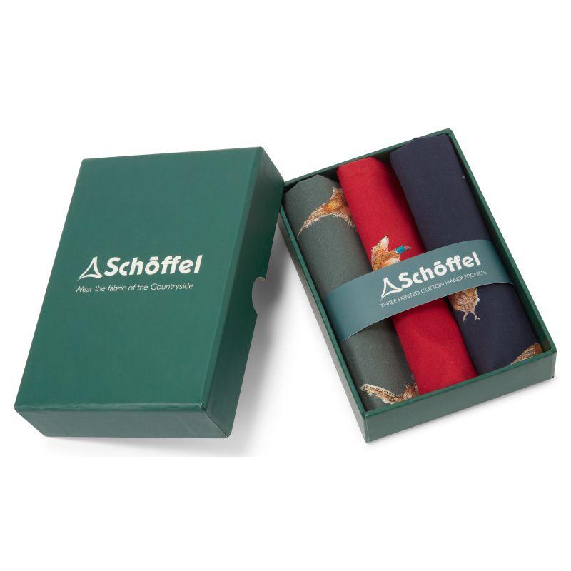 Schoffel Handkerchiefs - Pack of 3 Pheasant Print - William Powell