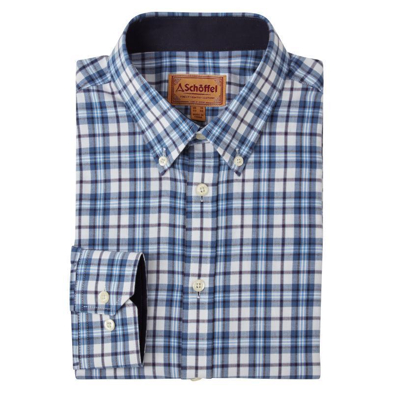 Schoffel Healey Tailored Mens Shirt - Sea Blue - William Powell