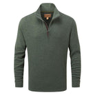 Schoffel Kingsbridge Cotton French Rib 1/4 Zip Mens Jumper - Country Green - William Powell