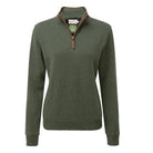 Schoffel Ladies Lambswool Aerobloc 1/4 Zip Neck Jumper - Cedar - William Powell