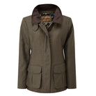 Schoffel Ladies Lilymere Tweed Jacket - Loden Green Herringbone Tweed - William Powell