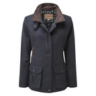 Schoffel Ladies Lilymere Tweed Jacket - Navy Herringbone Tweed - William Powell