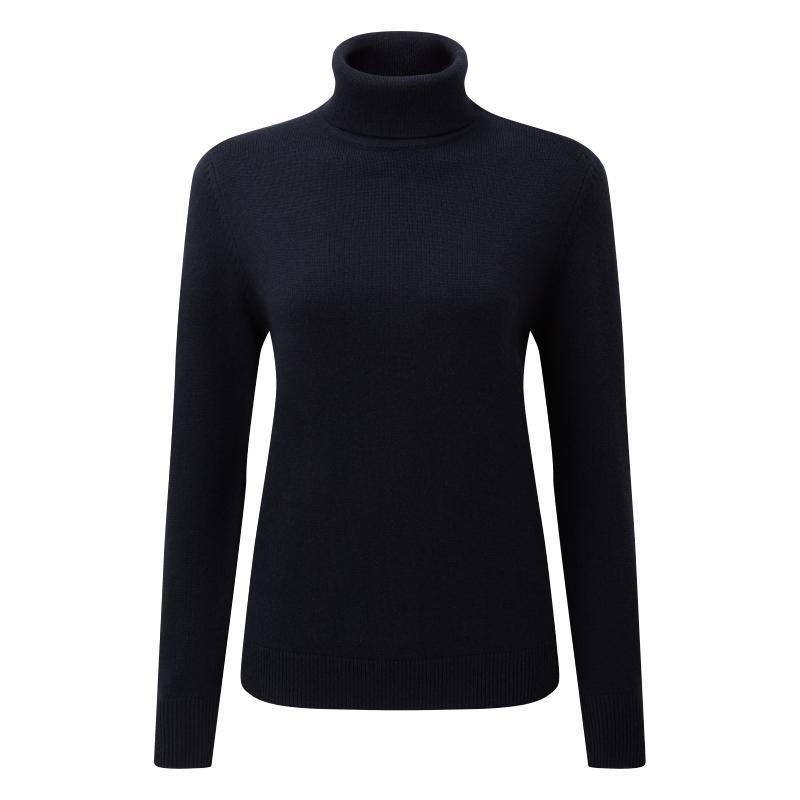 Schoffel Ladies Merino Roll Neck Jumper - Navy - William Powell