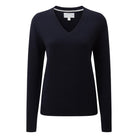 Schoffel Ladies Merino V Neck Jumper - Navy - William Powell