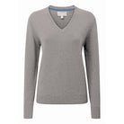 Schoffel Ladies Merino V Neck Jumper - Silver Grey - William Powell