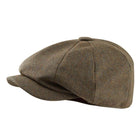 Schoffel Ladies Newsboy Cap - Loden Green Herringbone Tweed - William Powell