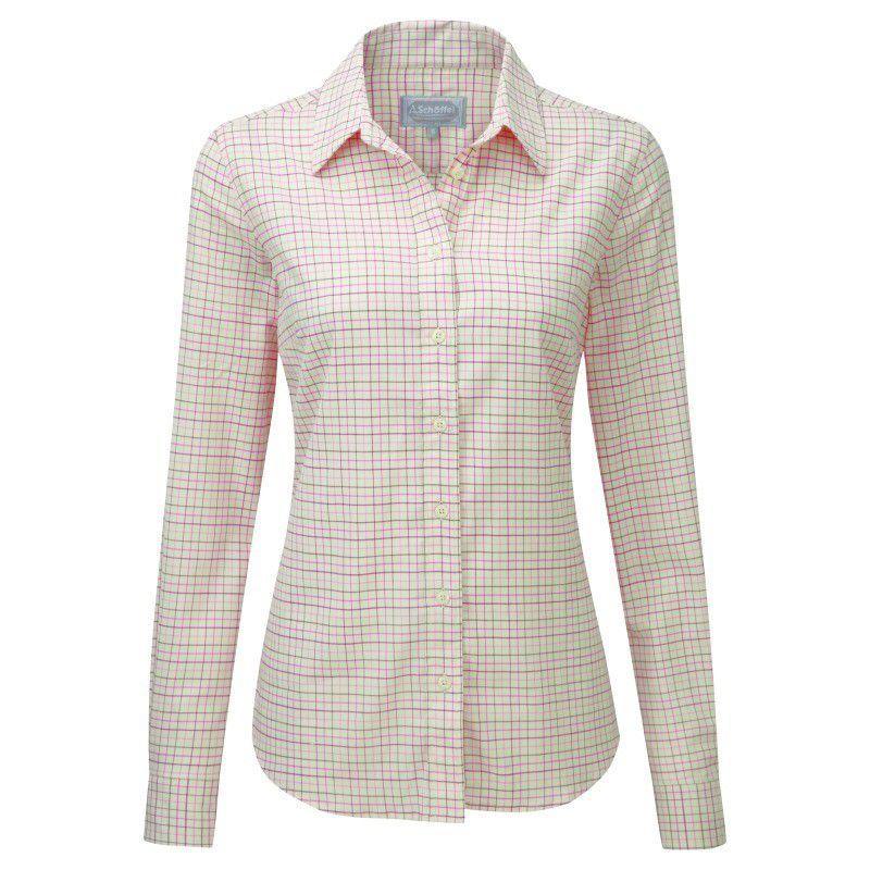 Schoffel Ladies Tattersall Shirt - Rose - William Powell