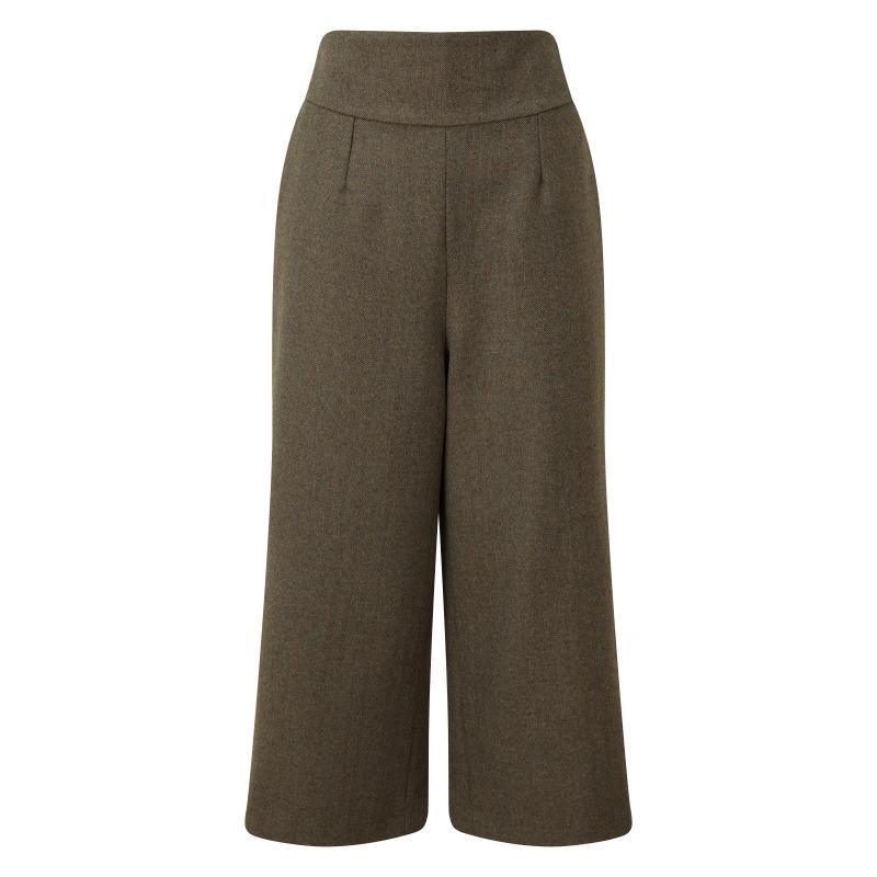 Schoffel Ladies Tweed Culottes - Loden Green Herringbone Tweed - William Powell